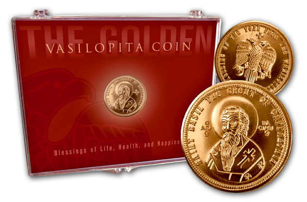 Gold Vasilopita Coin